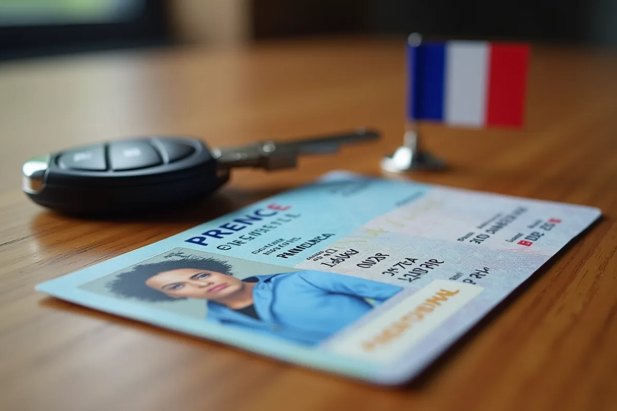 permis de conduire français avec informations et photo du titulaire