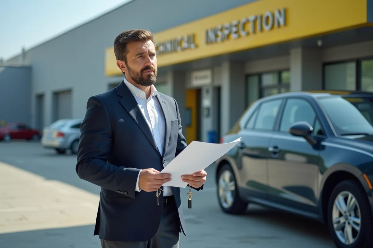 Automobiliste préoccupé par l'absence de contrôle technique à jour