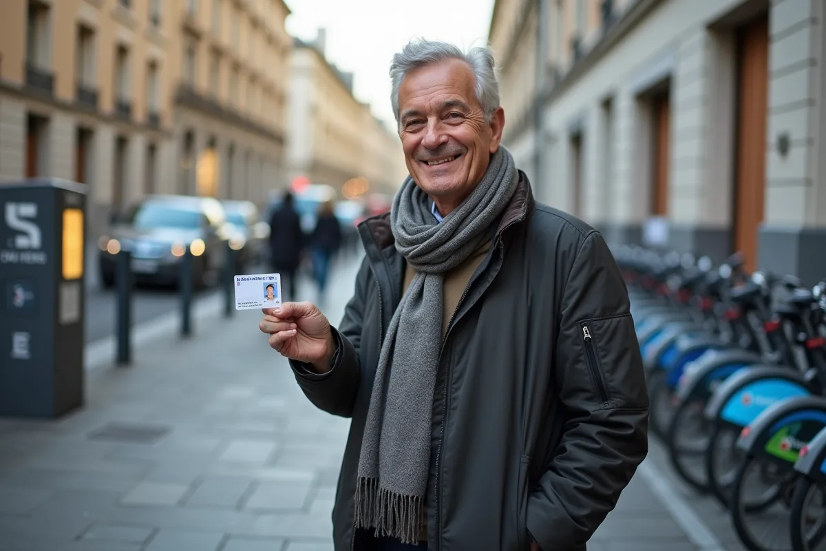Homme avec carte d