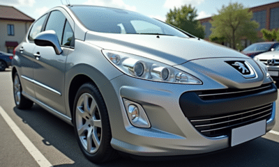 Exterieur d'une Peugeot 308 en lumière naturelle
