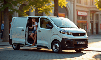 Peugeot Expert 5 places en ville en plein jour